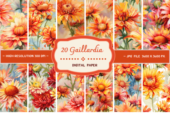 Bring Bold Botanical Style to Your Projects with Gaillardia Backgrounds
