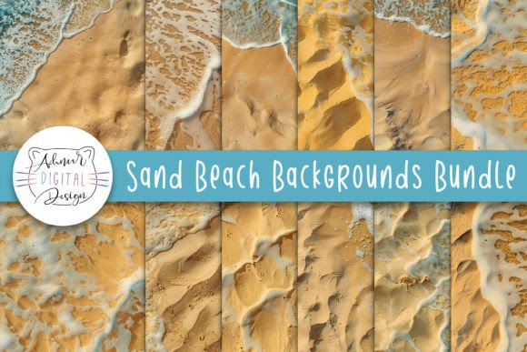 Capturing Coastal Calm: The Sand Beach Backgrounds Bundle