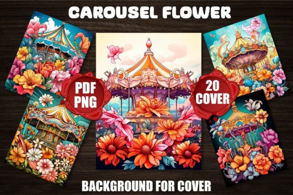 Carousel Flower Backgrounds: Elevate Your KDP Covers