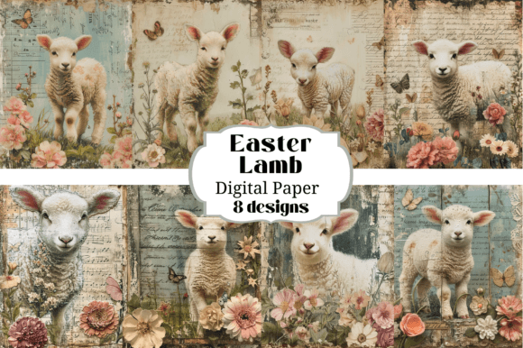 Easter Lamb & Flowers Backgrounds: A Fresh Collection for Spring Projects