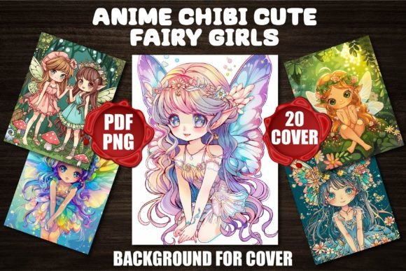 Enchanting Anime Chibi Fairy Backgrounds for Designers