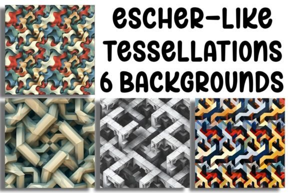 Escher-like Tessellations: Mesmerizing Backgrounds for Design