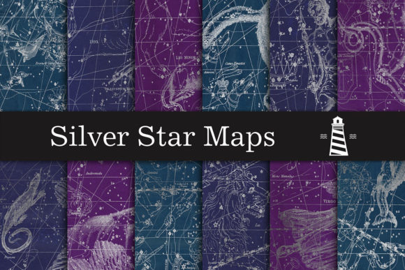 Explore Silver Star Map Backgrounds for Your Next Project