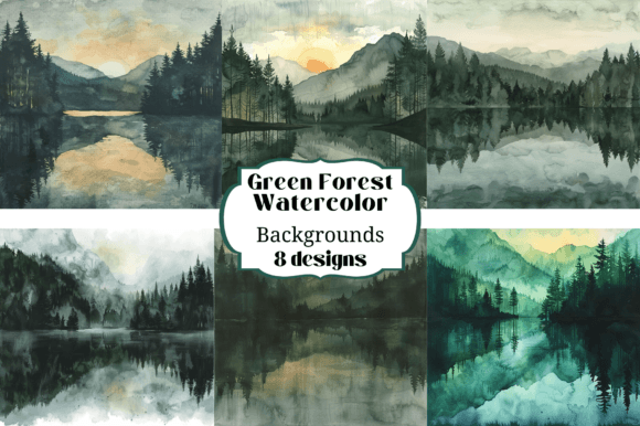 Green Forest Watercolor Backgrounds: Your Digital Toolkit