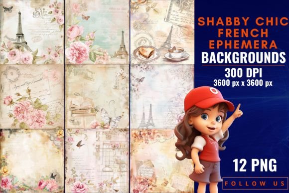 Shabby Chic French Ephemera Backgrounds: A Designer's Guide