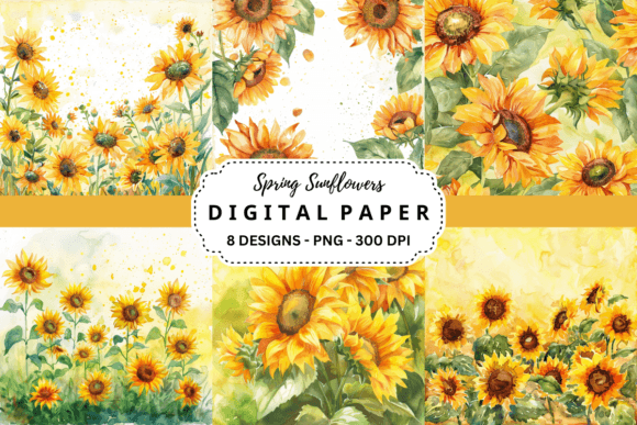 Spring Sunflowers Backgrounds: A Burst of Warmth for Your Creative Projects