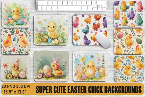Super Cute Easter Chick Backgrounds for Spring Projects