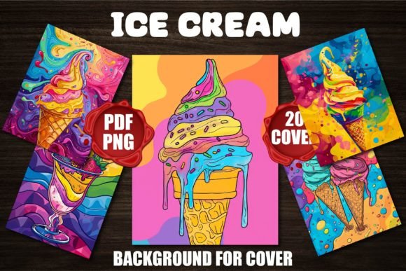 Sweeten Your Brand: Using Ice Cream Backgrounds for Covers