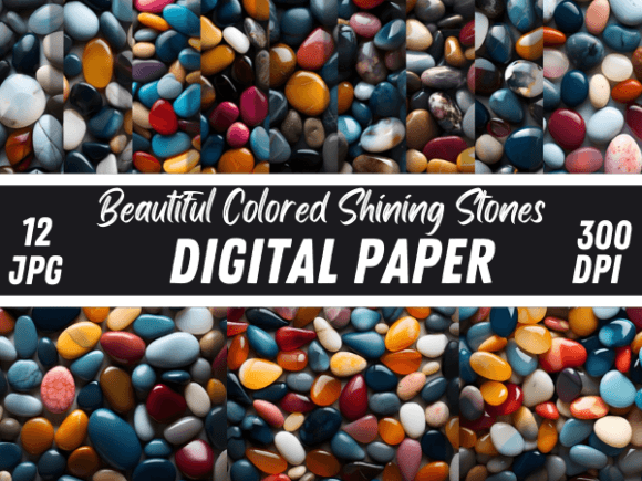 Unlocking Creative Potential with Colored Sea Beach Stones Backgrounds