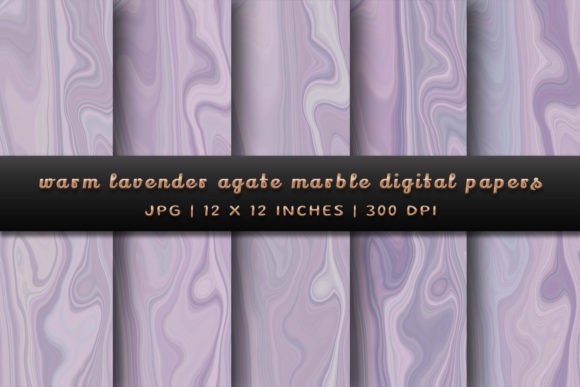 Warm Lavender Agate Marble Backgrounds for Tranquil Designs