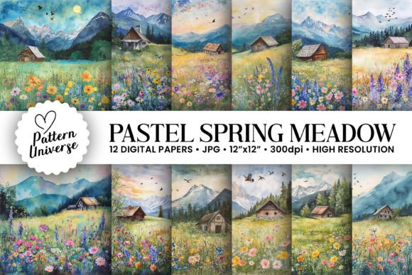 Watercolor Spring Meadow Backgrounds: A Breath of Fresh Air